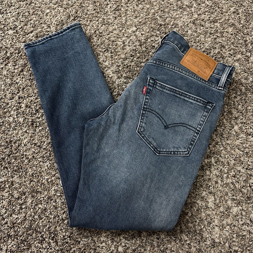 Levis Premium 512 Slim Taper Jeans Mens 31x30 Medium Wash Indigo Denim Pants